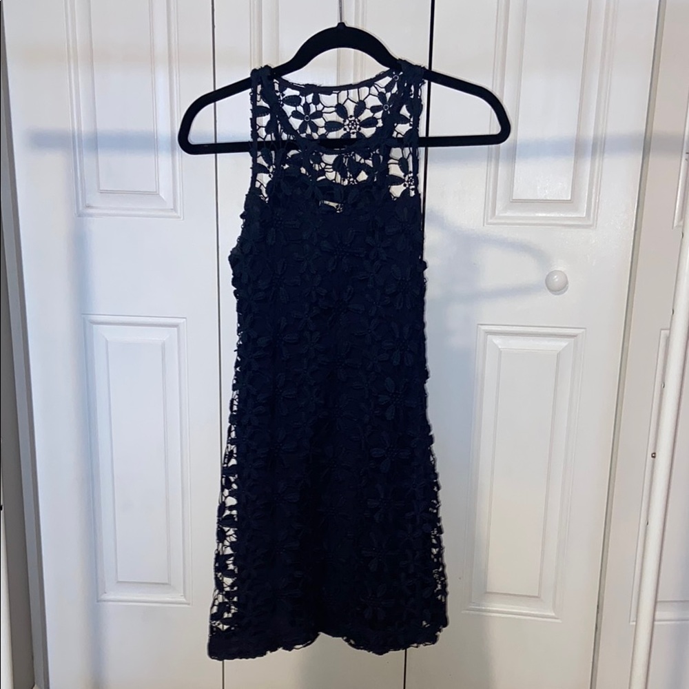 Hollister Navy Lace Sleeveless Dress